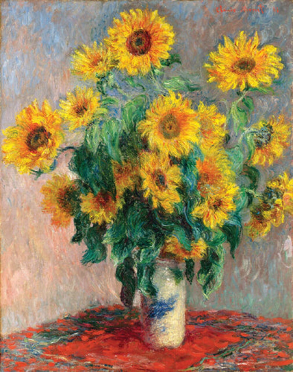 Sunflowers, 1881 by Claude Monet Wall Art Décor 14 x 11 Art Print